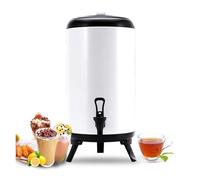 Distributore Bevande Calde e Fredde (6L/8L/10L/12L) - Termobottiglia con Rubinetto Antigoccia, Maniglia Ergonomica e Tenuta Stagna - Per Ufficio, Ristoranti, Eventi e Esterno