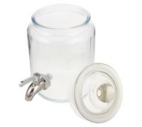 Distributore Bevande in Vetro da 1,5 con Coperchio Ermetico | Rubinetto in Acciaio Inox, Facile da Pulire e Controllare Livello, per Limonata e Cocktail, 1500ml