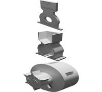 Distributore Cibo Pesci 3 Parti Acquario Automatico Porzioni Pellet 3D