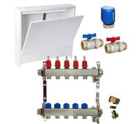 Distributore Circuito di Riscaldamento Acciaio Inox Valvola Aria Set Completo [EEK: /]