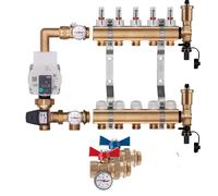 Distributore Circuito di Riscaldamento PREMIUM Ottone Indicatore Flusso Set [EEK: /]