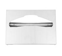 Distributore Copriwater per Wc a Parete in Acciaio Inox Argento | Apertura Speciale e Piega Metà, Accesso una Mano, per Pareti Bagno e Coperture Pieghevoli