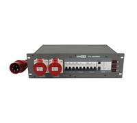 Distributore corrente 32A CEE5P 32A 6x Schuko 2x CEE16A 5P Showgear 50634