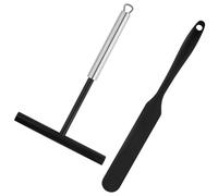 Distributore Crepe in acciaio inox, 19.5 cm stendi crepes, strumenti per crepes per fare per pancake, con 1 spatola in silicone, per Frittelle, waffle, crepes, torta