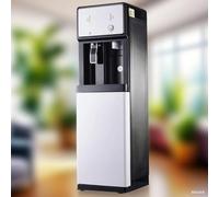 Distributore d'acqua autonomo alimentato a rete elettrica Distributore d'acqua 3 in 1 Con divisori rimovibili e mobiletto portaoggetti Distributore d'acqua a doppia funzione, calda e fredda Ideale
