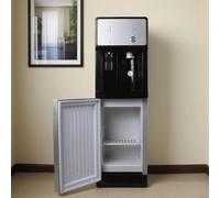 Distributore d'acqua da pavimento, macchina for l'idratazione a temperatura ambiente calda e fredda indipendente con divisori rimovibili e mobiletto portaoggetti, macchine for l'acqua 3 in 1 for scuol