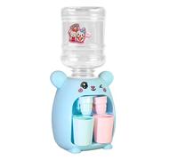Distributore D'acqua Giocattolo Mini Blu in Plastica | Doppia Uscita per Succo o Bevande, Design Carino Animale Kawaii, per Bambini Indoor e Campeggio