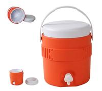 Distributore d'acqua isolato da 3, 8 l, 23, 6 x 21, 6 x 25, 4 cm, arancione, con rubinetto e maniglia, portatile, a prova di perdite, per campeggio, picnic, feste e altro ancora.