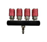 Distributore d'aria a 4 vie per officina 1/4" NPT blocco di distribuzione