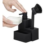Distributore De Savon Pour Vaisselle Avec Porte-Éponge | Distributore De Savon Avec Supporto Pour Éponge | Accessoire De Rangement Multifonction Pour Maison Hôtels Dortoirs Comptoirs