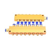 Distributore dell'olio in ottone, Sistema di lubrificazione centralizzata Blocco collettore distributore pistone olio lubrificante 2-12 vie con raccordo a innesto(12 Ways)