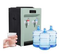 Distributore di acqua, 575 W, interruttore a pulsante per acqua calda e fredda ≥ 90 °C/≤ 15 °C, erogatore di acqua con raffreddamento e distributore di acqua per 4,5 - 18,9 l (non nero)