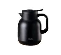 distributore di acqua calda, Caraffa termica Teiera isolata Acciaio inossidabile 316 Visualizzazione della temperatura Bottiglia d'acqua Bianco Nero 1L 1.5L 2L(Schwarz,1.5L)
