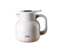 distributore di acqua calda, Caraffa termica Teiera isolata Acciaio inossidabile 316 Visualizzazione della temperatura Bottiglia d'acqua Bianco Nero 1L 1.5L 2L(White,1L)