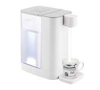 Distributore Di Acqua Calda Da 3 Litri, Bollitore Elettrico Da 1600 W Con 5 Temperature, Riscaldatore Istantaneo Da Banco Con Blocco Bambini E Luce Notturna for Latte Artificiale, Tè, Caffè(White)