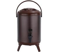 Distributore di Acqua Calda, urna Termica in Acciaio Inox per Catering, distributore Commerciale Isolato per caffè, tè al Latte e Altre Bevande con Rubinetto (Colore: Marrone, Dimensioni: 12