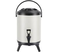 Distributore di Acqua Calda, urna Termica in Acciaio Inox per Catering, distributore Commerciale Isolato per caffè, tè al Latte e Altre Bevande con Rubinetto (Colore: Bianco, Dimensioni: 12L