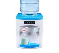 Distributore di acqua elettrico da 550 W, fontana calda e fredda, per studio, ufficio, negozio di alimentari, scrivania, comodino, tavolo da tè, casa, 25,5 x 23,5 x 33 cm, bianco, blu