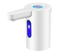 Distributore di acqua elettrico portatile ricaricabile per bottiglie da 2-5 galloni, ricaricabile USB-C, design compatto 12,3 x 7,1 cm, per casa, cucina (bianco)