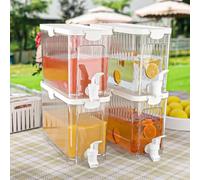 Distributore di acqua fredda per frigorifero con rubinetto, brocca in PP da 1,5 l per conservare bevande in frigorifero, rubinetto a prova di perdite con filtro rimovibile, per un facile versamento