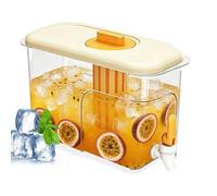 Distributore di acqua per frigorifero, 4 litri, a prova di perdite, trasparente, con rubinetto, contenitore sigillato per bevande, per casa, cucina, picnic, barbecue, campeggio, ufficio, feste, ecc
