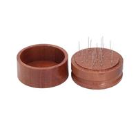 Distributore di aghi per caffè in legno Shabili, strumento distributore di polvere di caffè senza fili con aghi di precisione per un pressaggio uniforme, mescolatore in legno artig (51 mm)