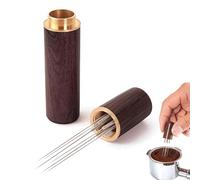 Distributore di Aghi per Caffè, WDT Tool Coffee, con 6 Aghi Sottili da 0,4 mm, Agitatore per Caffè Espresso in Legno, Espresso Strumento per Mescolareper Mescolare il Caffè