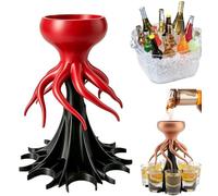 Distributore di alcol per uso alimentare, dispenser per alcol a forma di polpo stampato in 3D e 8 colpi, divertente dispenser per alcolici, dispenser per colpi di polipo, accessorio unico per bar e
