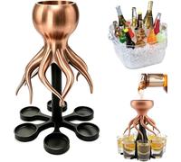 Distributore di alcol per uso alimentare, erogatore di alcol a forma di polpo stampato in 3D e 8 colpi, divertente dispenser per alcolici, dispenser per colpi di polipo, accessori unici per bar