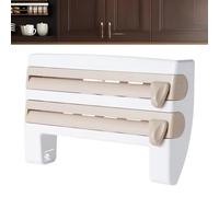 Distributore di alluminio con taglierina - Dispenser di fogli di alluminio | Organizzatore riutilizzabile per rotoli da cucina Resti Snack -Mangiare