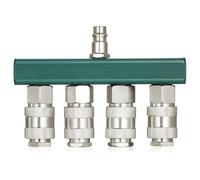 Distributore di aria compressa, 4 vie, giunti ad attacco rapido, 1/4" NPT distributore d'aria compressa, accoppiamento ad aria compressa con connettori pneumatici, connettore ad aria compressa