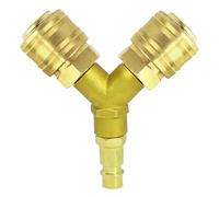 Distributore di aria compressa, interruttore ad aria compressa con 2 connettori, distributore a Y con connettore maschio in ottone, attacco rapido per compressore, tubo dell'aria compressa 7,2 pollici