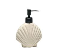 distributore di balsamo Simple Shell Ceramic Soap Dispenser Bathroom Shower Gel Lotion Press Bottle(Bianco)