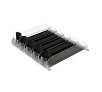 Distributore Di Bevande A Molla, Supporto For Bevande In Lattina, Larghezza Regolabile, Ripiano Scorrevole A Forma Di E For Frigorifero(Black 310mm 5 sets1PCS)