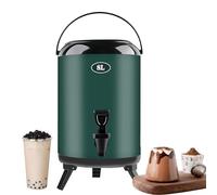 Distributore di bevande, Barile di acqua calda for erogatore bevande isolato in acciaio inossidabile 304 for tè al latte, caffè, secchiello for succhi isolamento commerciale(C,6L)