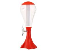 Distributore di Bevande, Bibite Distributore Di Birra Sheer Da 3 Litri Con Tubo Del Ghiaccio Rimovibile Botte per Vino(Rot)