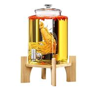 Distributore di bevande, Botte Di Vino E Dispenser for Bevande Con Rubinetto Supporto, Vetro, 2 Pz, Varie Misure(2.5l)