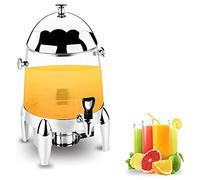 Distributore di bevande calde in acciaio inox con coperchio, beccuccio e supporto per carburante, per hotel, buffet ed eventi di ristorazione