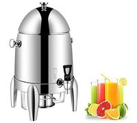 Distributore di bevande calde in acciaio inox con coperchio, beccuccio e supporto per carburante, per hotel, buffet ed eventi di ristorazione