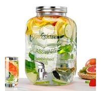 Distributore di bevande | Caraffa trasparente a tenuta stagna con beccuccio, dispenser di succo con coperchio, per limonata, champagne, barbecue, picnic, patio, compleanni, Natale, anniversari