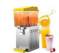 Distributore di bevande commerciale con design in acciaio inox e vetro trasparente per buffet e strutture ricettive