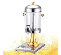 Distributore di Bevande con Nucleo Centrale per Ghiaccio e Vaschette Raccogligocce, Distributore di Bevande Fredde In Acciaio Inox per Ristoranti, Case, Hotel, Feste Gold-8L