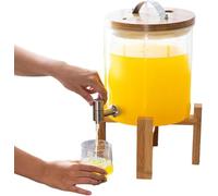 Distributore di Bevande con Supporto, Distributore di Bevande per Feste 304 Rubinetto in Acciaio Inox, Distributore di Bevande da Galloni, Bevande Calde O Fredde per Feste, Bar, Acqua, 3L