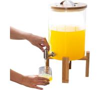 Distributore di Bevande con Supporto, Distributore di Bevande per Feste 304 Rubinetto in Acciaio Inox, Distributore di Bevande da Galloni, Bevande Calde O Fredde per Feste, Bar, Acqua, 8L