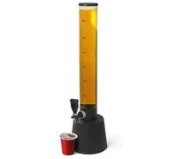 Distributore di bevande, Dispenser a torre for birra trasparente da 3 litri con rubinetto a doppia azione for tubo del ghiaccio