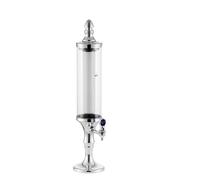 Distributore di bevande, Dispenser for bevande a torre di birra da 1,5 litri con luci e rubinetto for bar a casa for feste, oro argento(Silver)