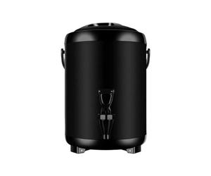 distributore di bevande, Dispenser for bevande isolato con superficie opaca a doppia parete isolata in acciaio inossidabile for caffè, tè, latte, zuppa, buffet for feste in famiglia(Black,10L)