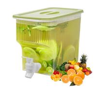Distributore di bevande, dispenser per tè, acqua e bevande fredde, contenitore portatile trasparente da 3,9 l, con scomparto esterno in ghiaccio, per limonata, per cocktail e frigorifero