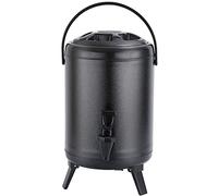 distributore di bevande, Distributore di bevande calde isolato, barile tè al latte con treppiede pieghevole, adatto for for riunioni famiglia(Black,8L)
