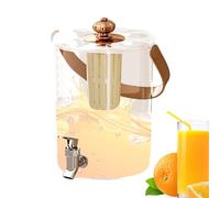 Distributore di bevande fredde, erogatore d'acqua per succhi di frutta, con beccuccio e filtro, 5 l, a prova di perdite, contenitore per bevande, tè, succhi di limonata, per hosting, vacanze